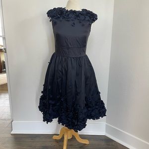 Temperly London fit & flare dress. Dark navy blue. Size 8